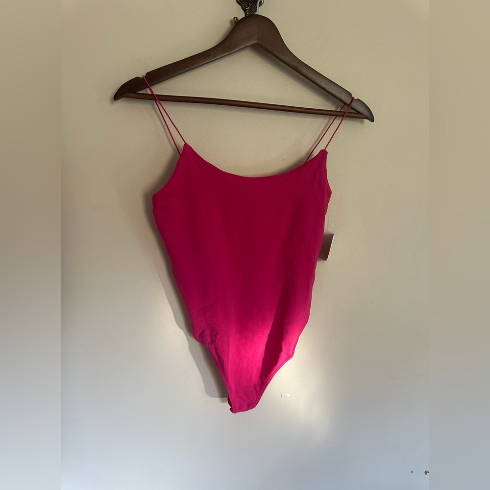 Free People Intimately “Offline” Bodysuit 💕 Magenta M/L — NWT (No Hygienic Line - Picture 4 of 7